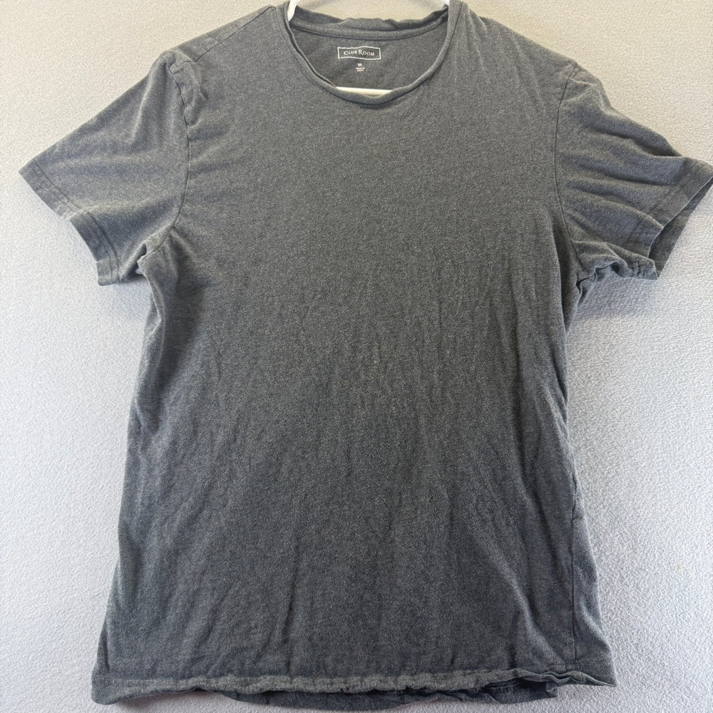 Club Room Mens Short‎ Sleeve Crew Neck T-Shirt Charcoal Gray 100% Cotton M
